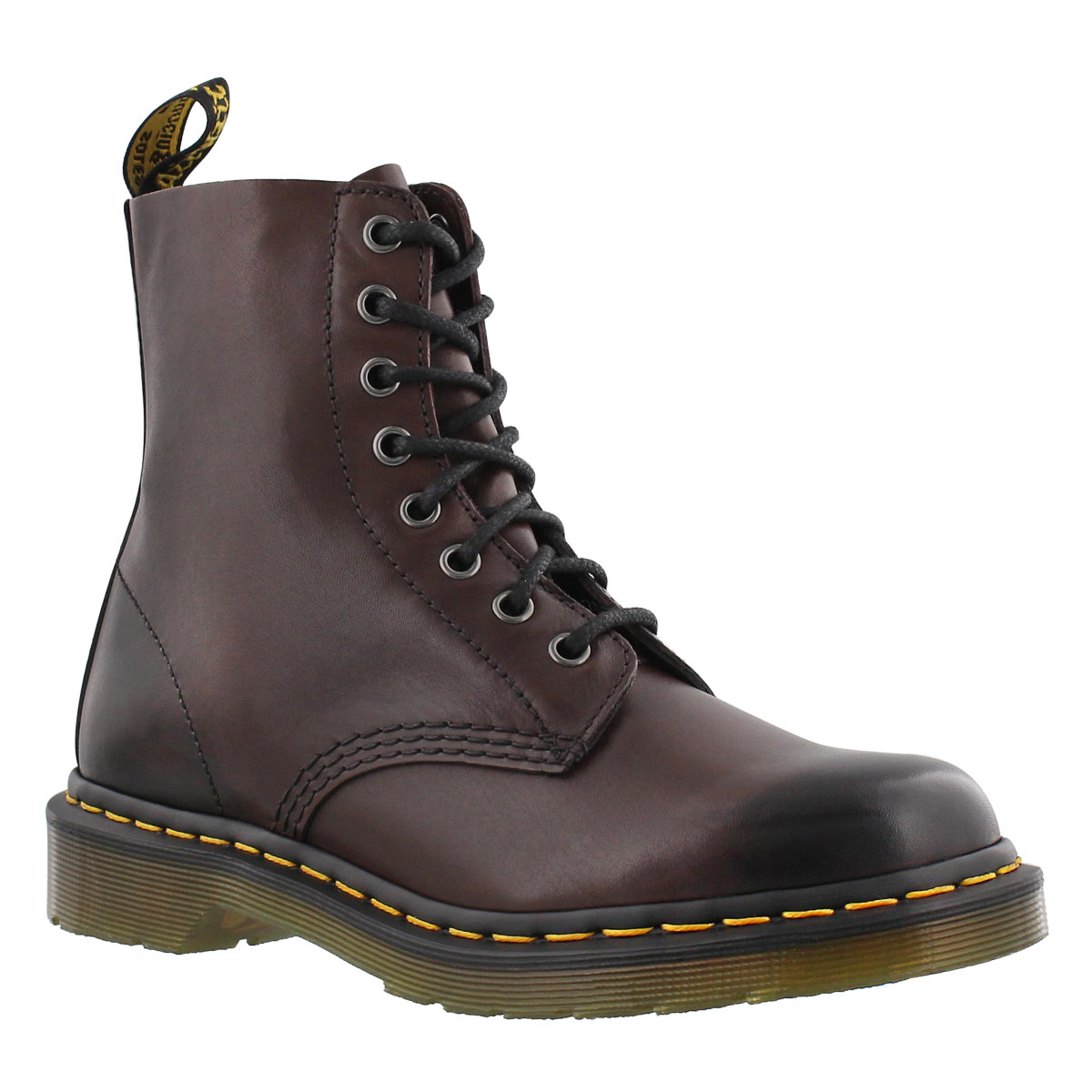 Botte PASCAL 8 œillets, cuir brun, fem