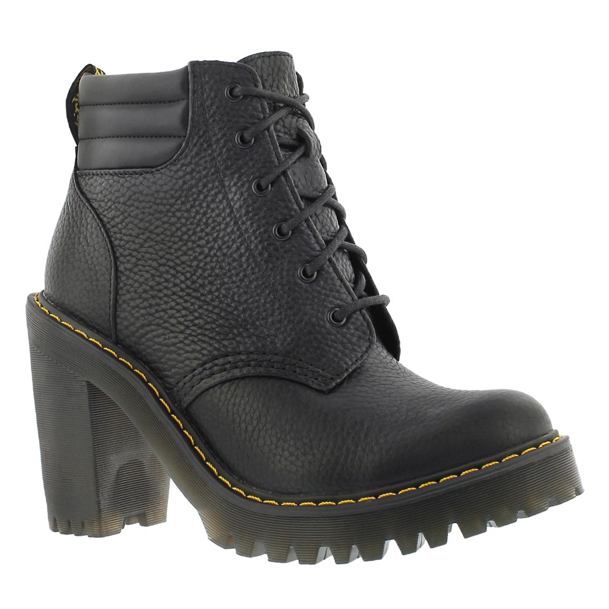 Women's PERSEPHONE black lace up booties