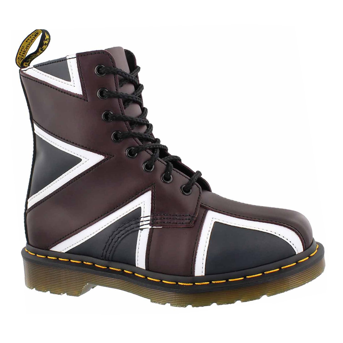 Lds Pascal Brit 8-Eye oxblood/blue boot