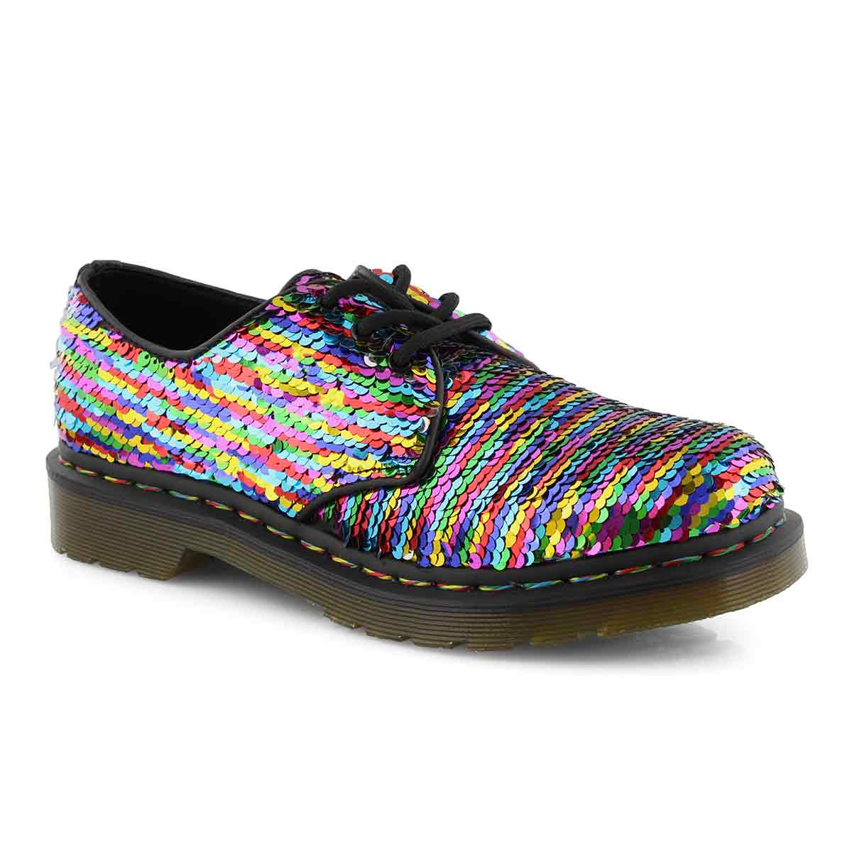 Lds 1461 Sequin rainbow 3 eye oxford