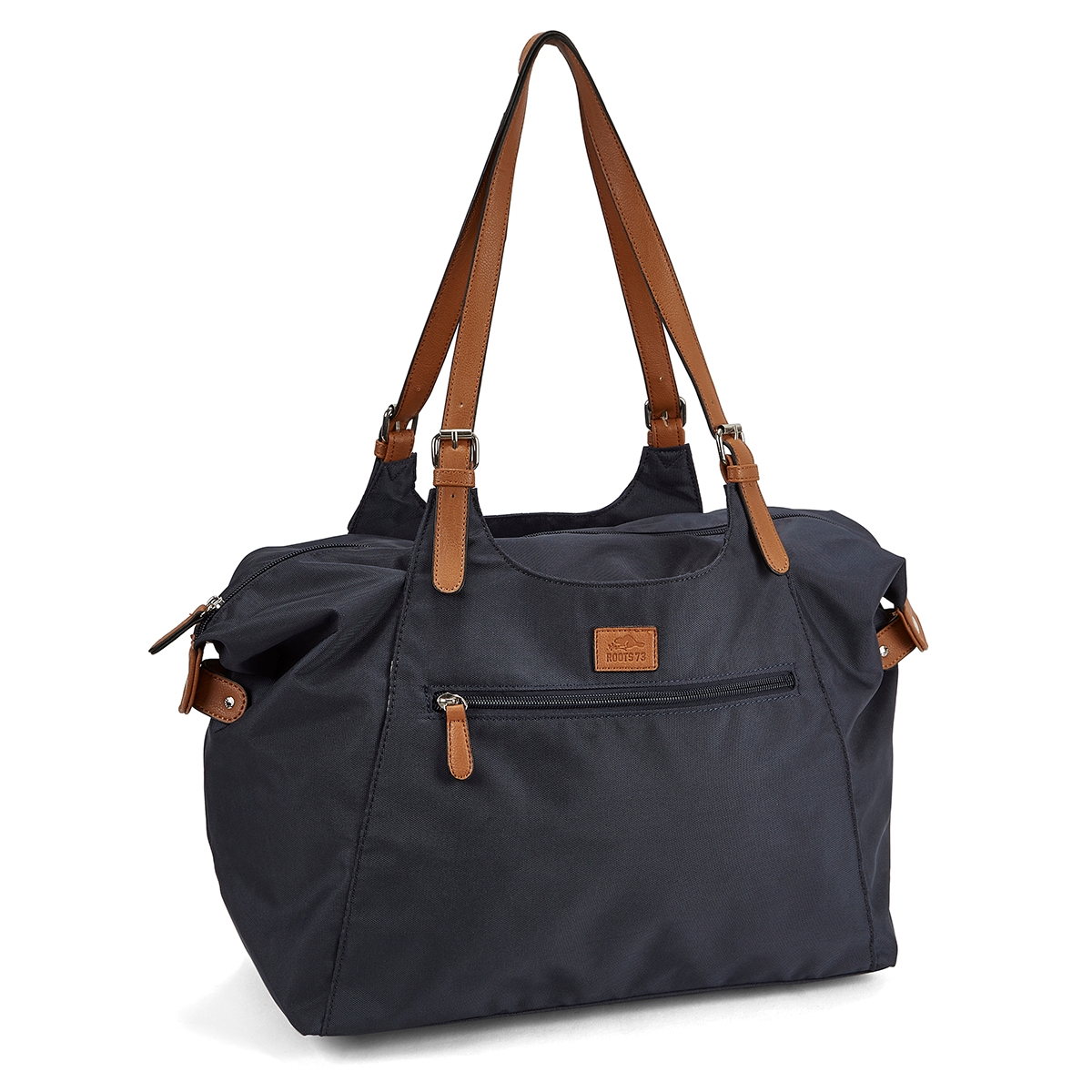 Lds Roots73 navy nylon large tote bag