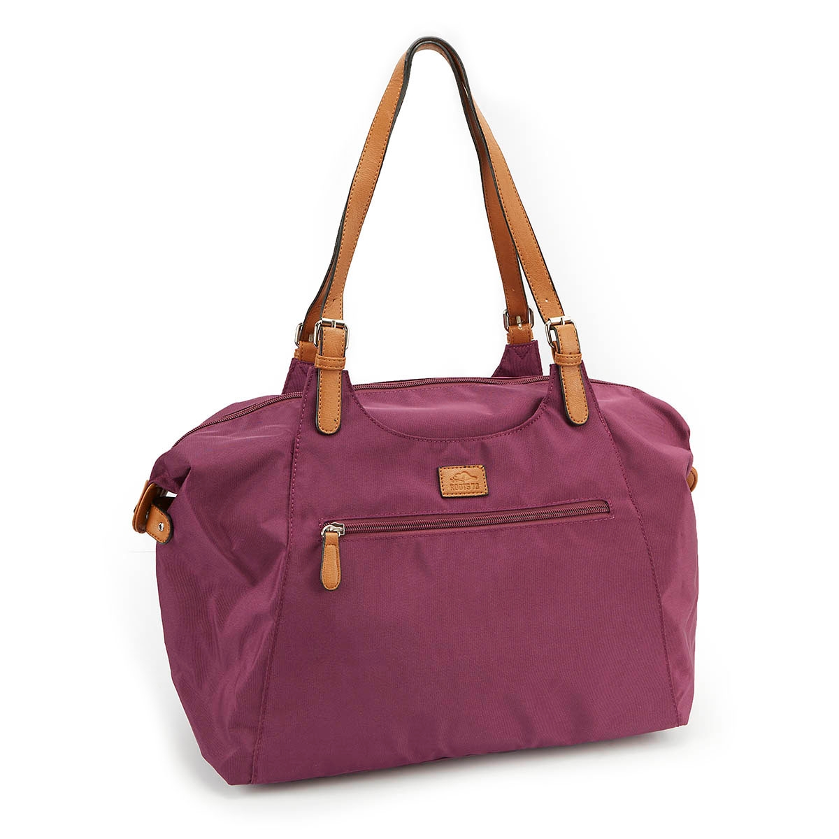 Lds Roots73 purple nylon large tote bag