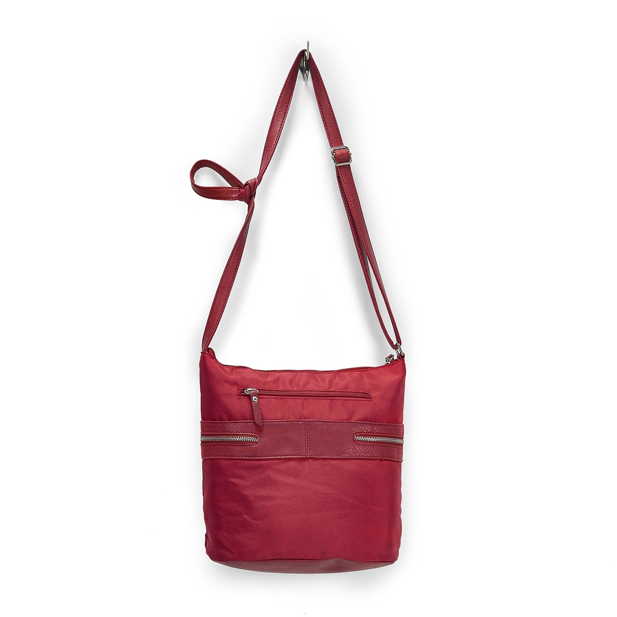 Lds Roots73 red pebble hobo bag