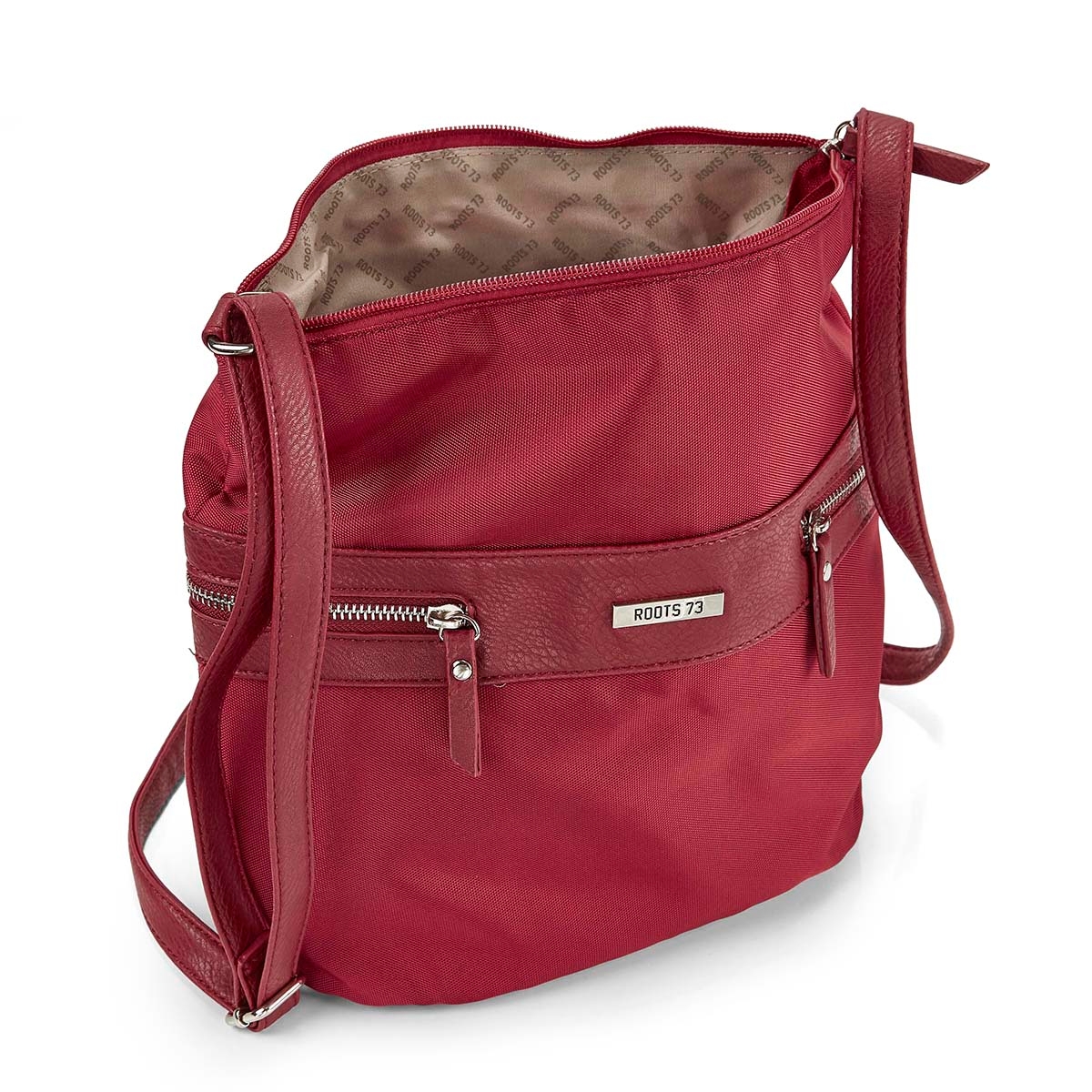 Lds Roots73 red pebble hobo bag