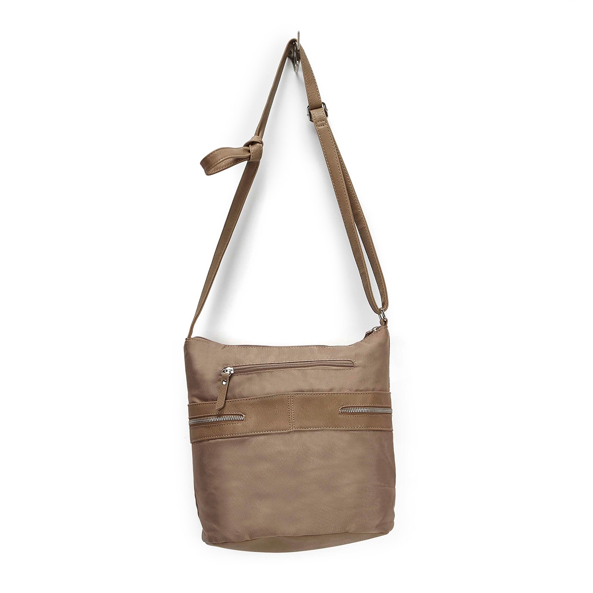 Sac besace Roots73, taupe grainé, fem