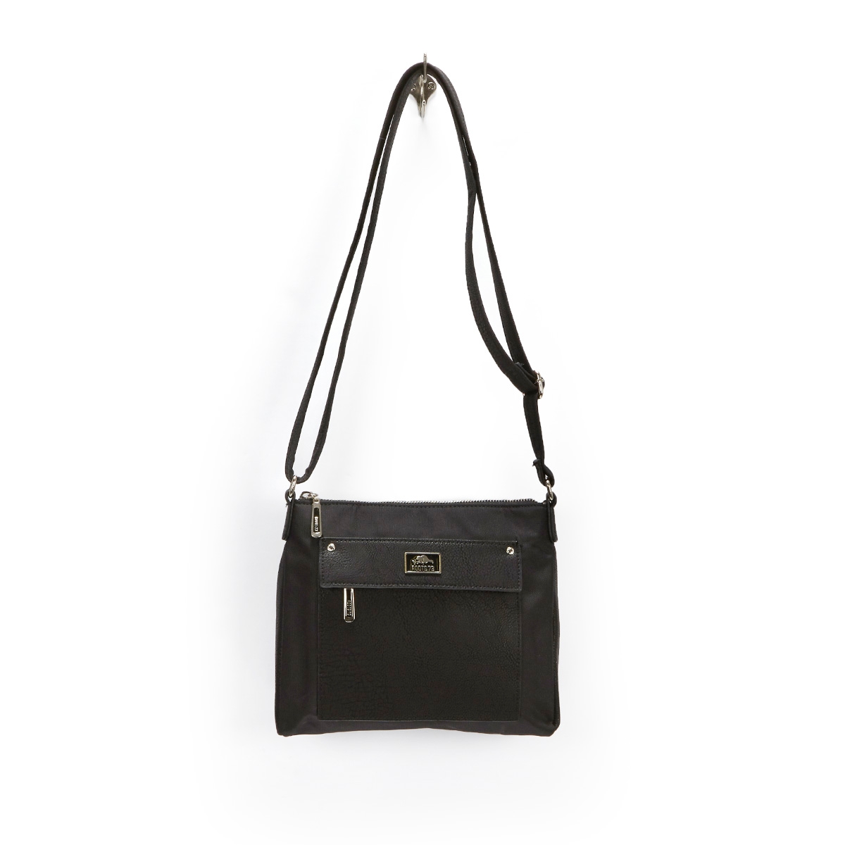 Sac bandoulière est/ouest, noir, fem