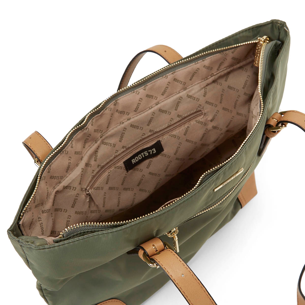 Lds khaki/camel large satchel