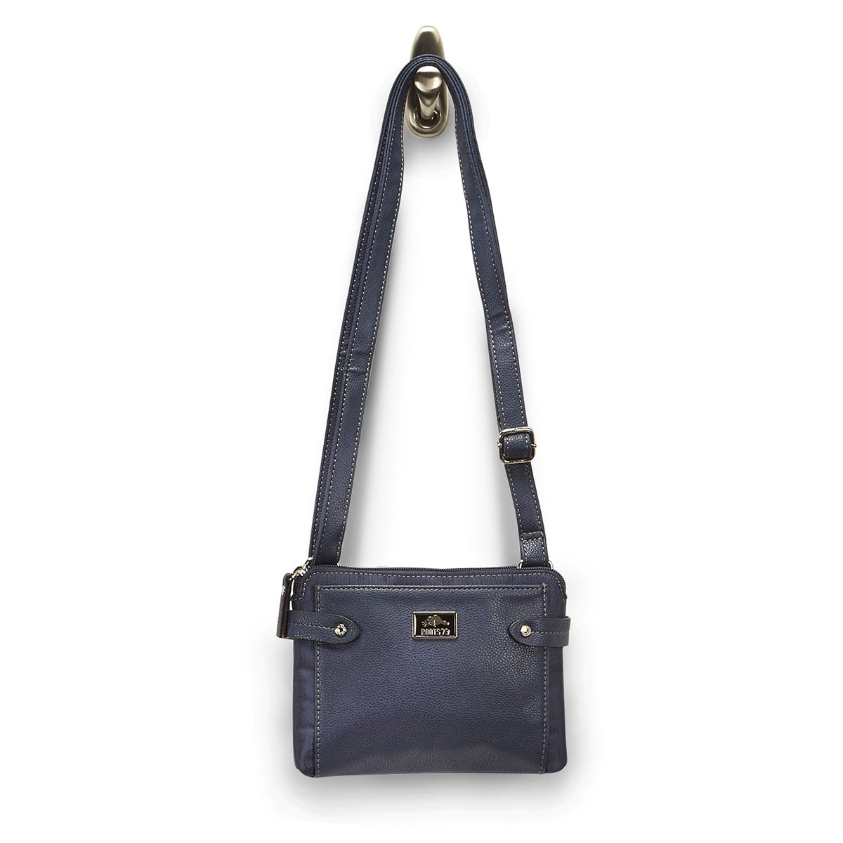 LdsRoots73 navy 2 compartment crossbody