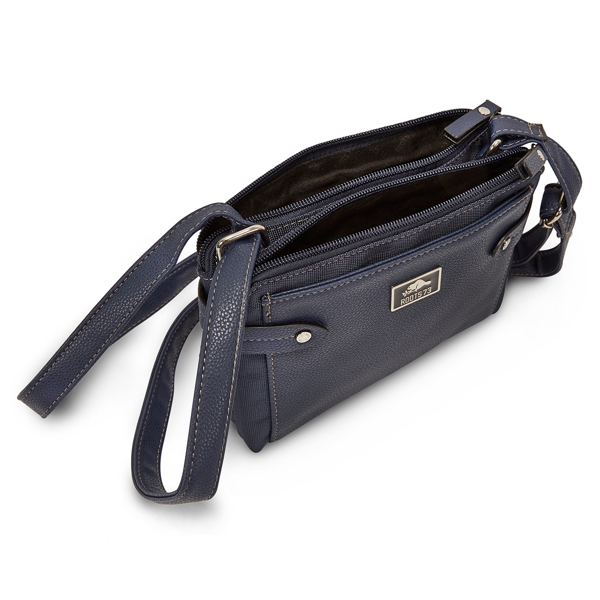 LdsRoots73 navy 2 compartment crossbody