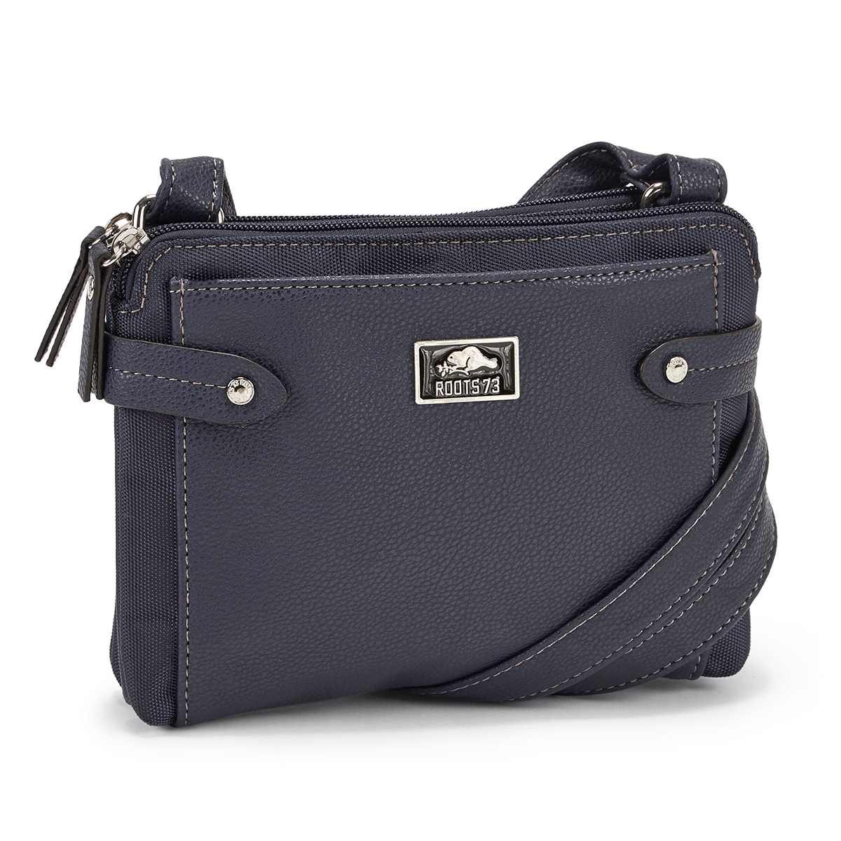 LdsRoots73 navy 2 compartment crossbody