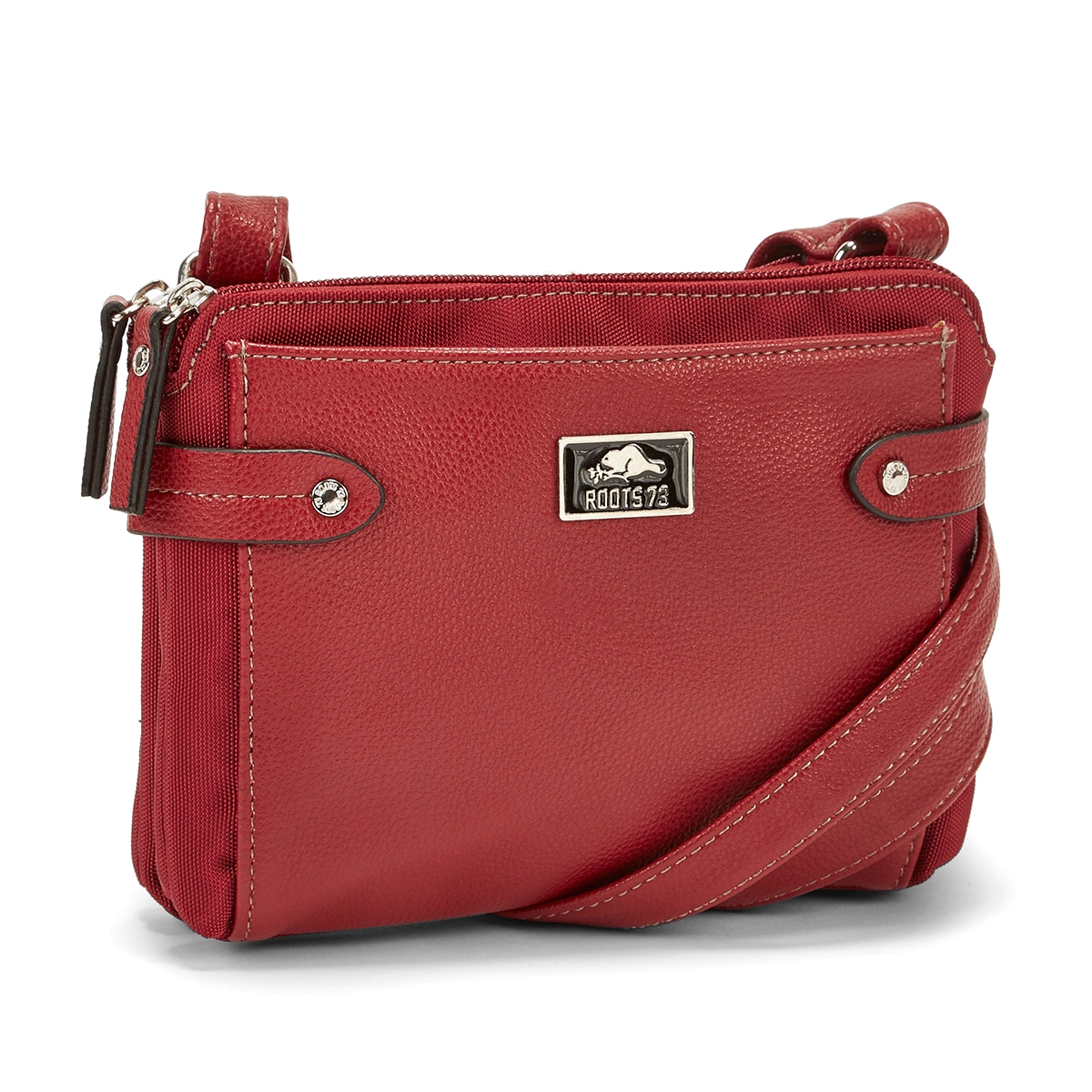 LdsRoots73 red 2 compartment crossbody