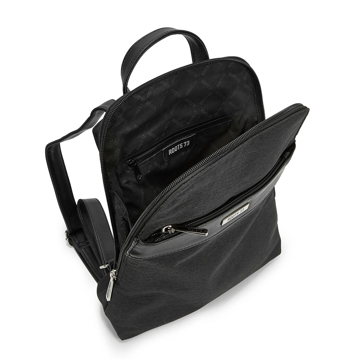 LdsRoots73 black center band backpack