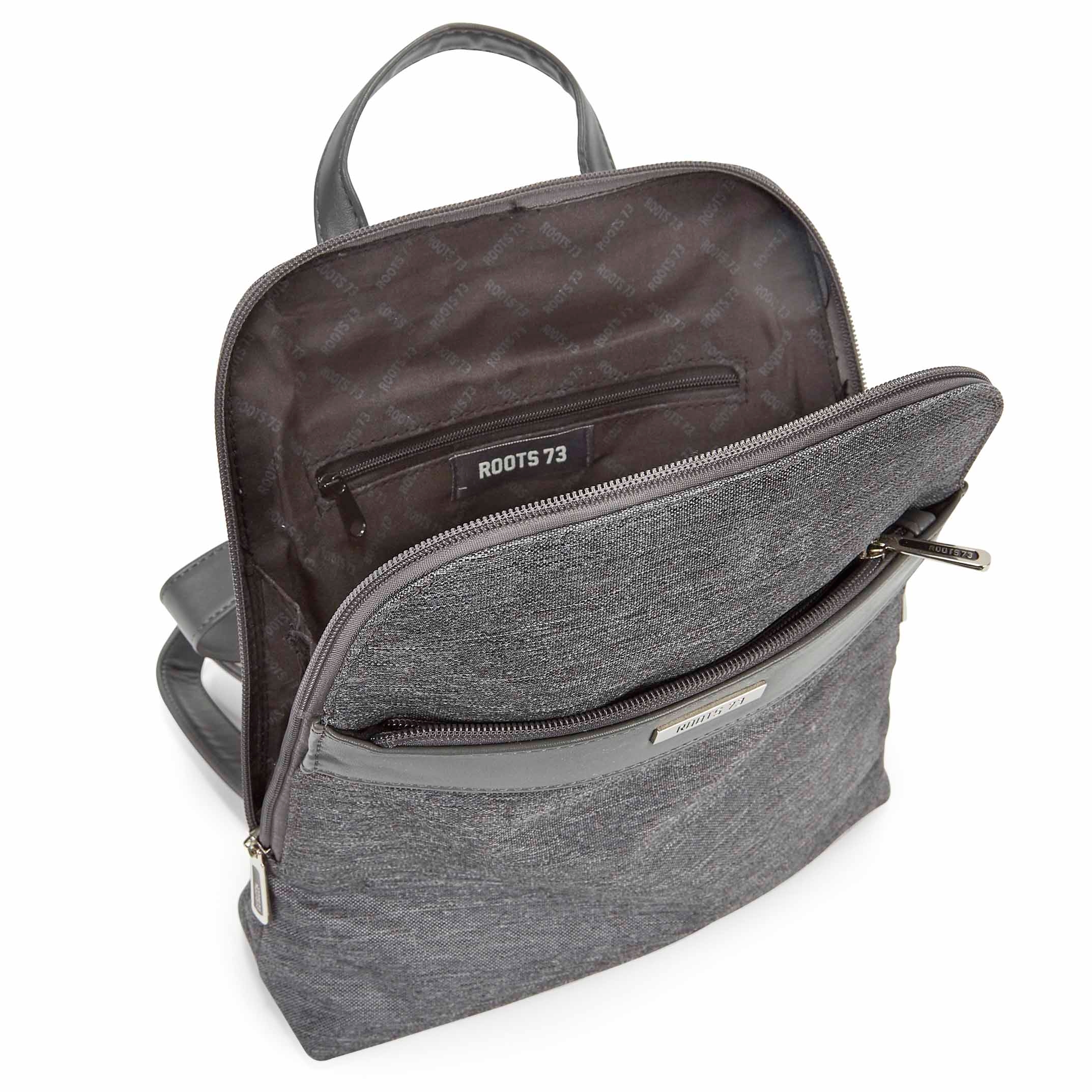 LdsRoots73 grey center band backpack