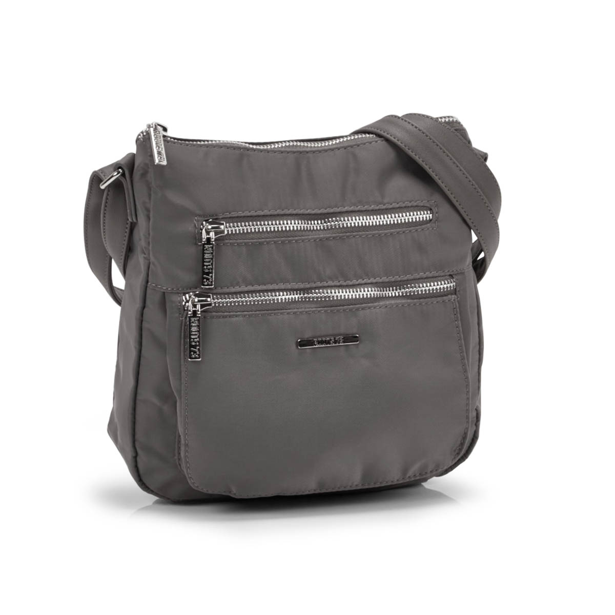 Lds grey north/south top zip crossbody