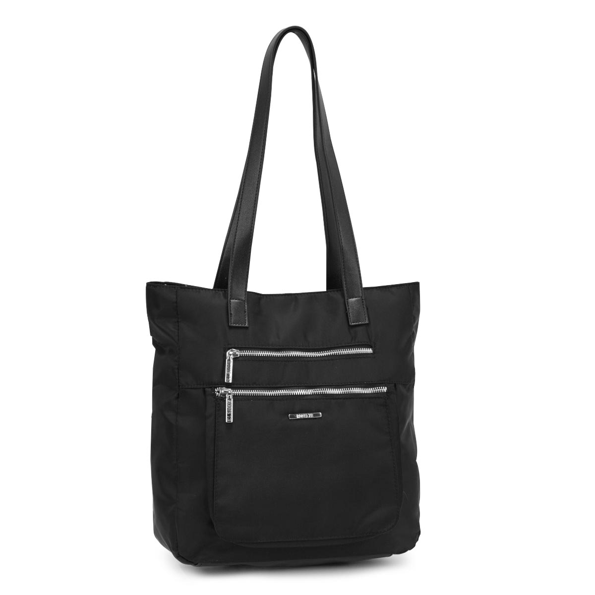 Women's R5192 black zip closure satchel
