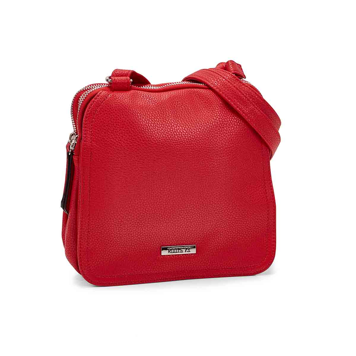 LdsRoots73 red 3 compartment crossbody