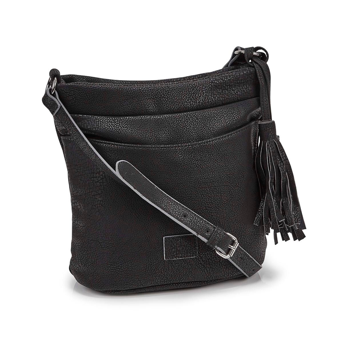 Women's R5224 black tassel hobo bag