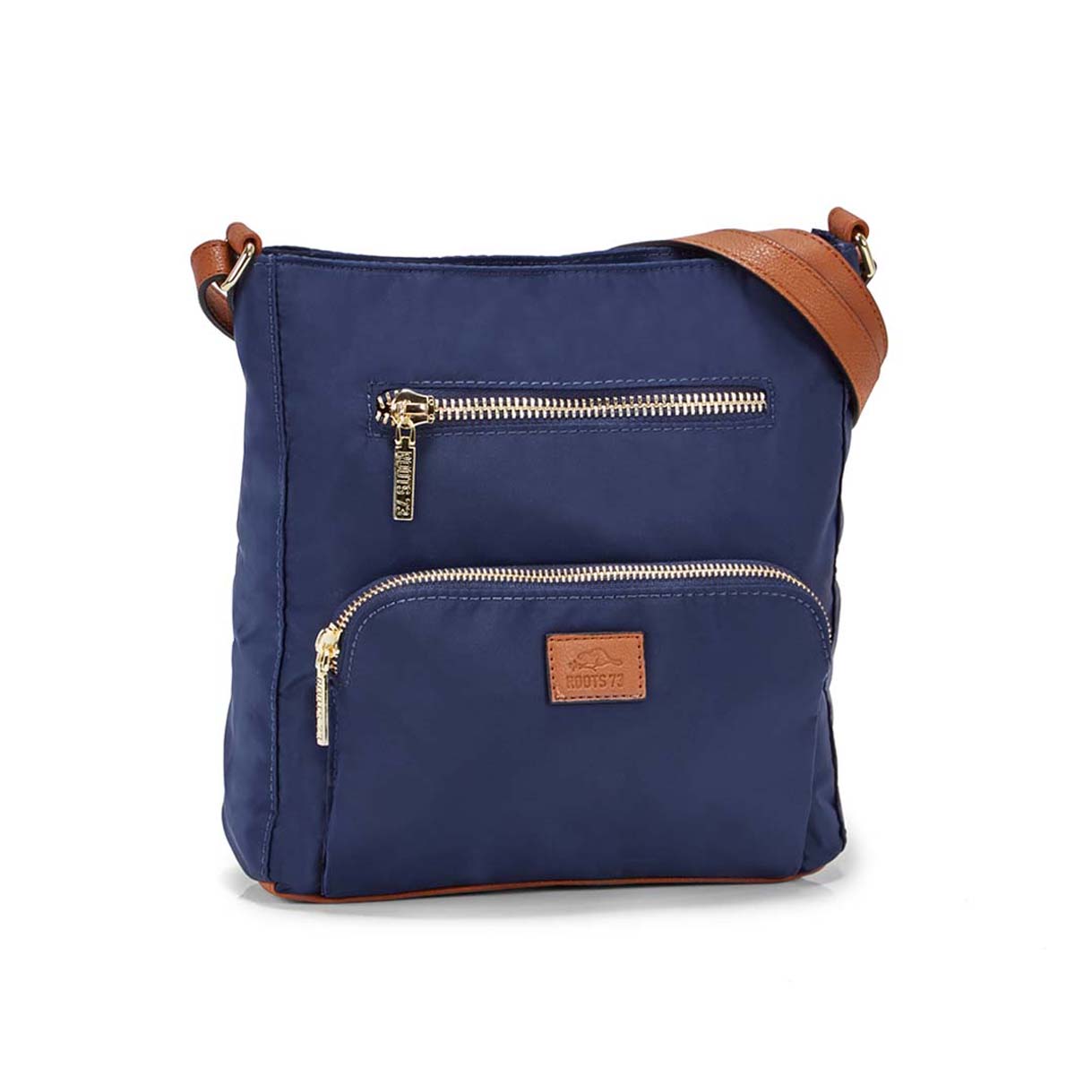 Lds Roots73 nvy 2 front pocket crossbody
