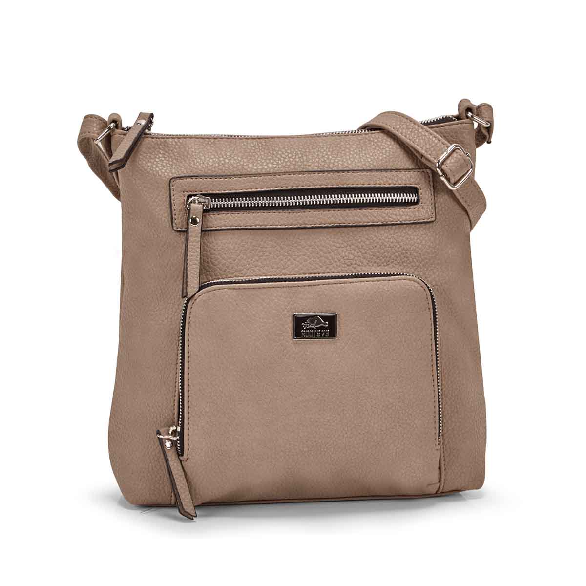 Women's R5387 taupe NORTH/SOUTH crossbody bag