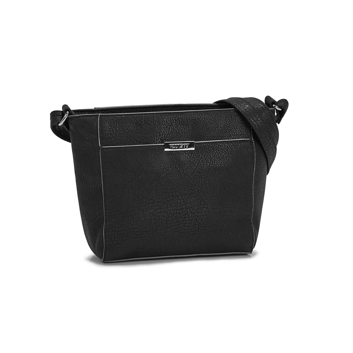 Lds black top zip closure shoulder bag