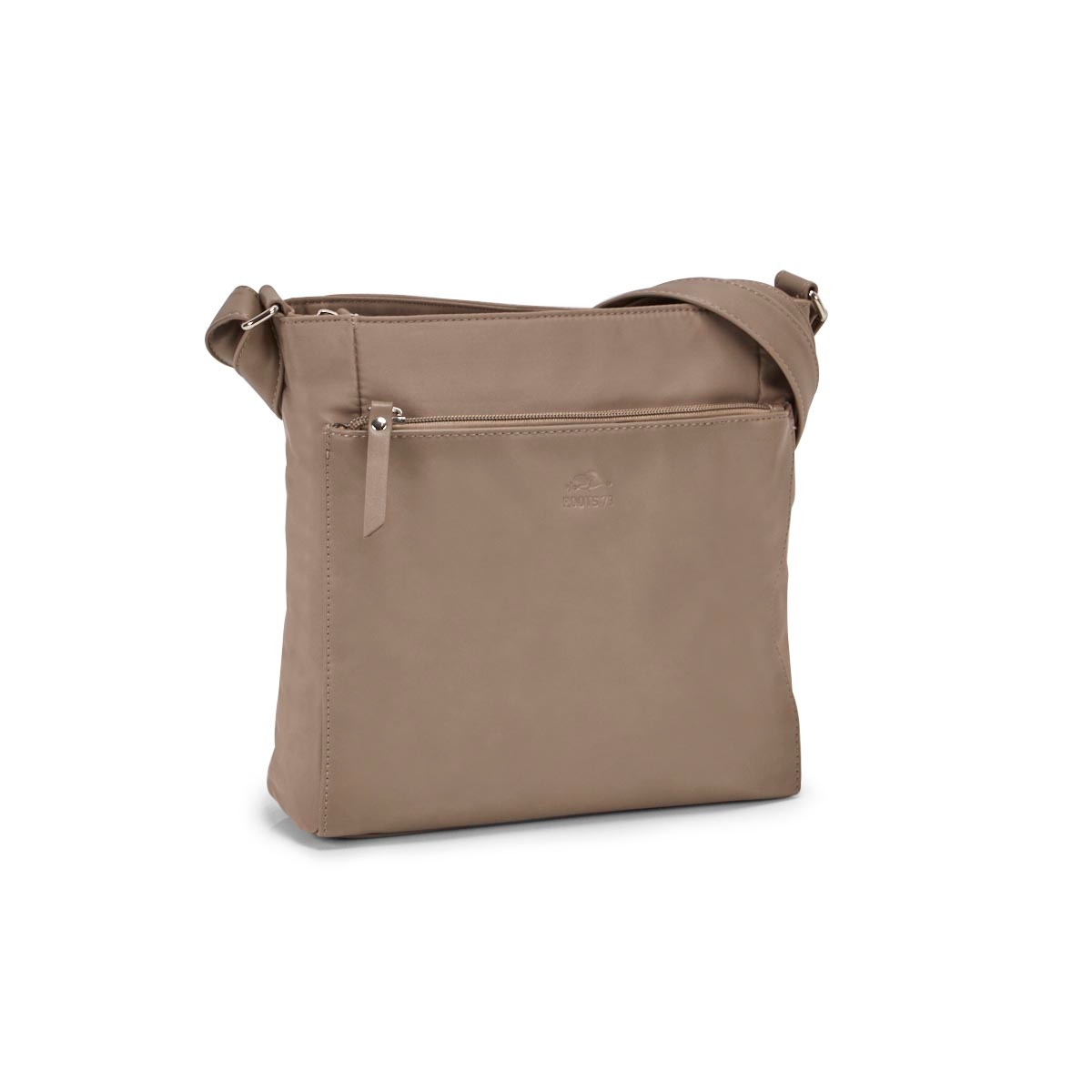 Lds Roots73 taupe top zip crossbody