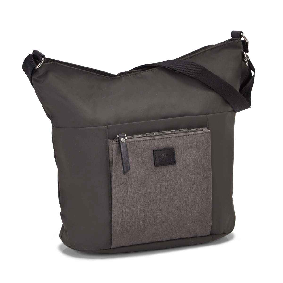 Lds Roots73 grey front pocket hobo bag