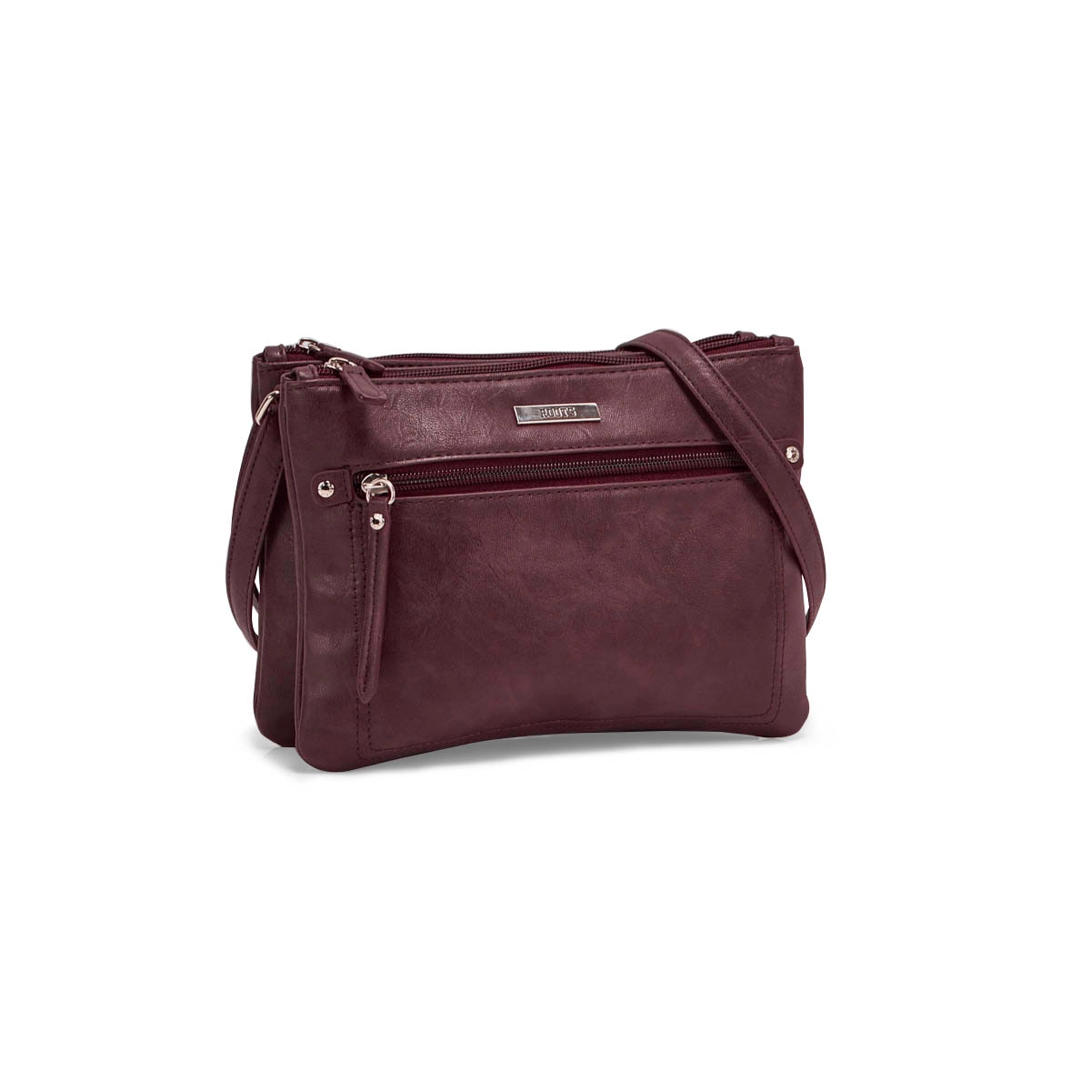 Lds Roots73 burgundy 2 cmptmnt crossbody