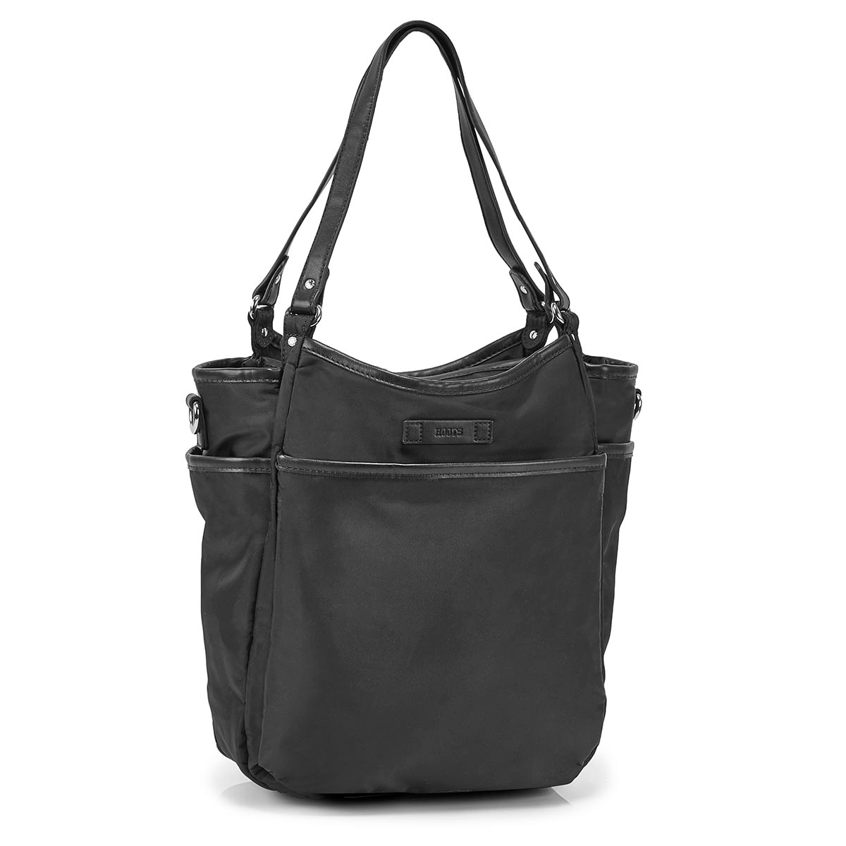 Lds Roots73 blk multi pocket N/S satchel