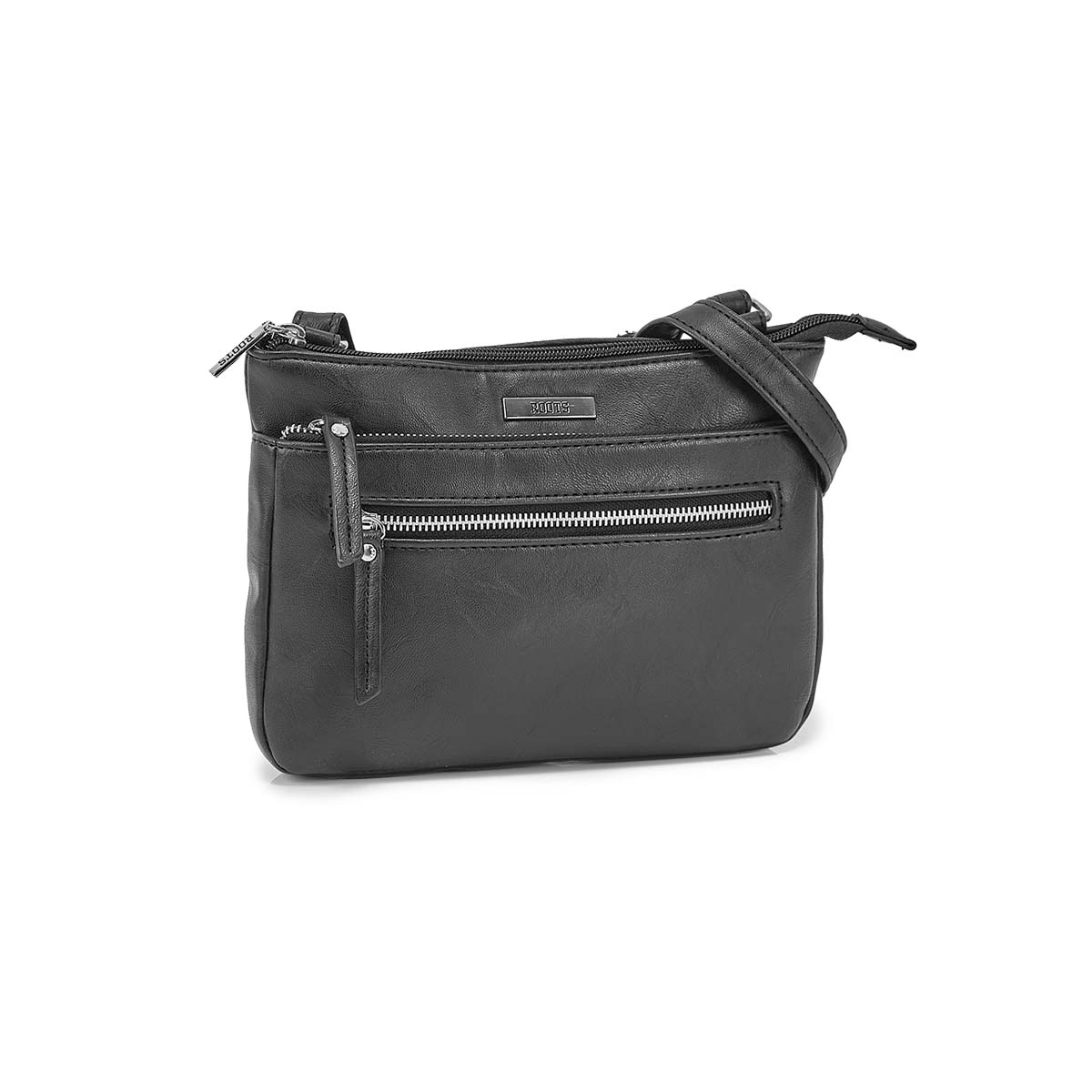 Lds Roots73 blk 2 front pocket crossbody