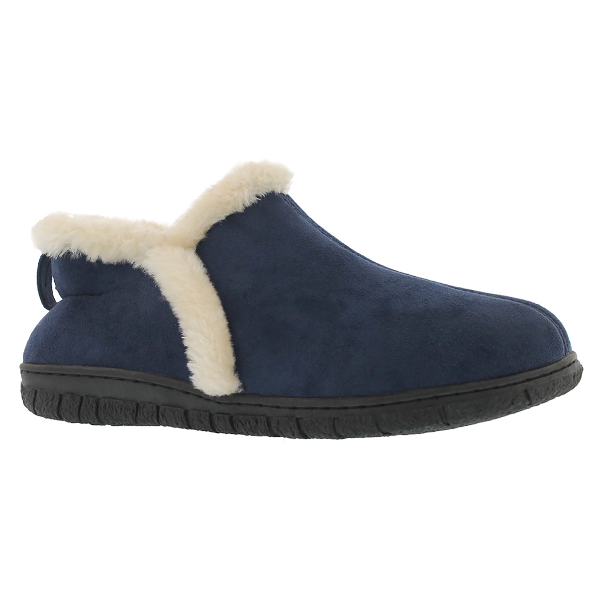 Lds Rachel nvy mem foam clsd bck slipper