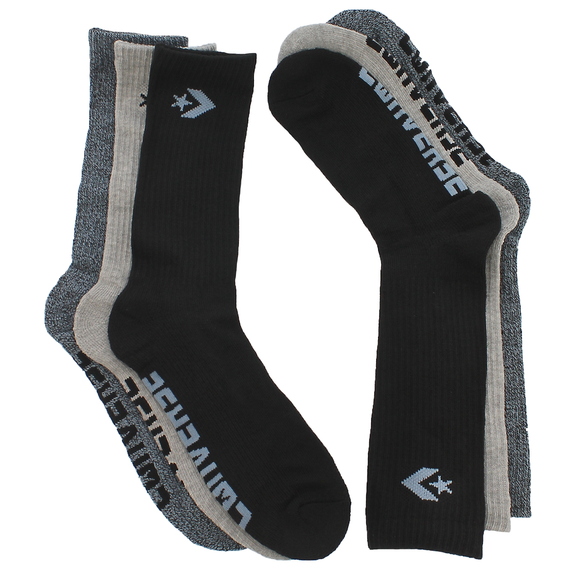 Mns Converse Star Crew mlti sock 3pk