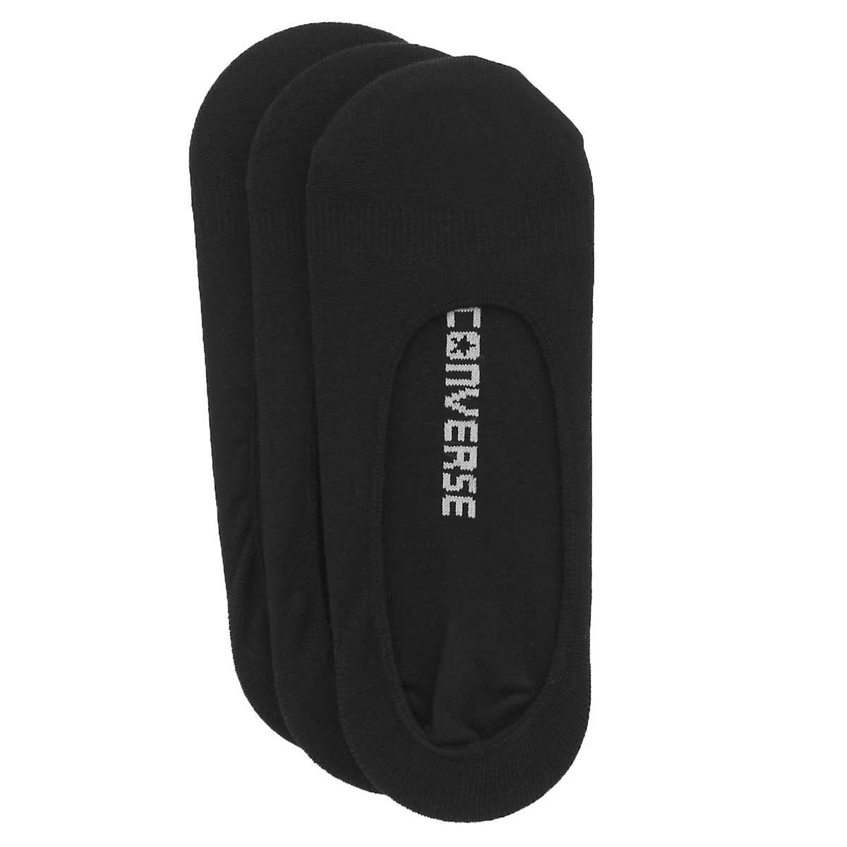 Women's SOLID FOOTIE black socks - 3 pack