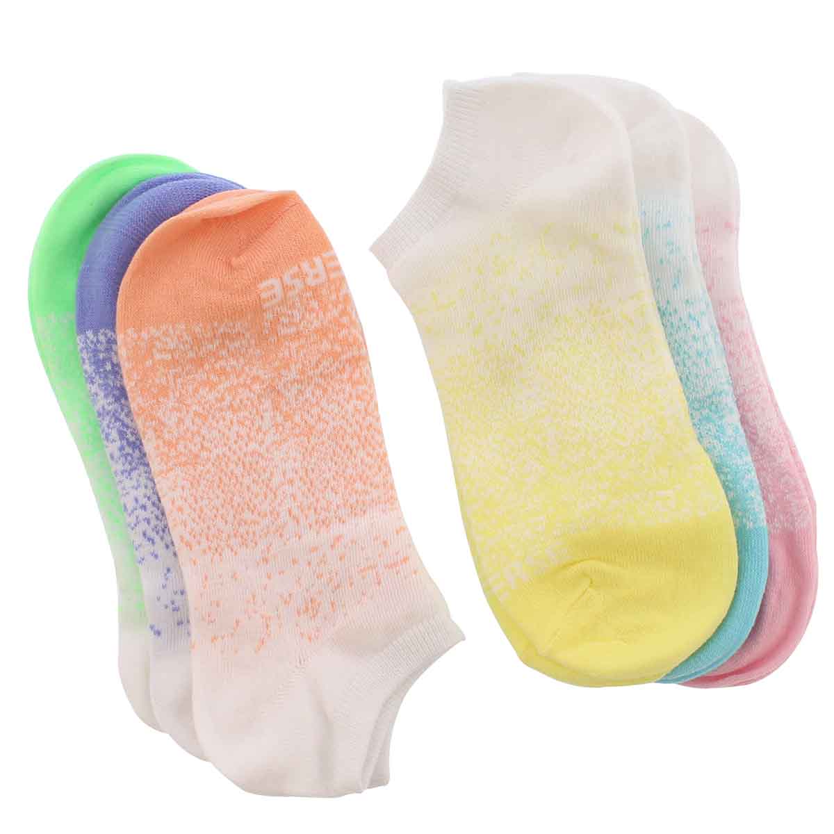 Women's COLOUR SHADE flat knit multi 6 pack