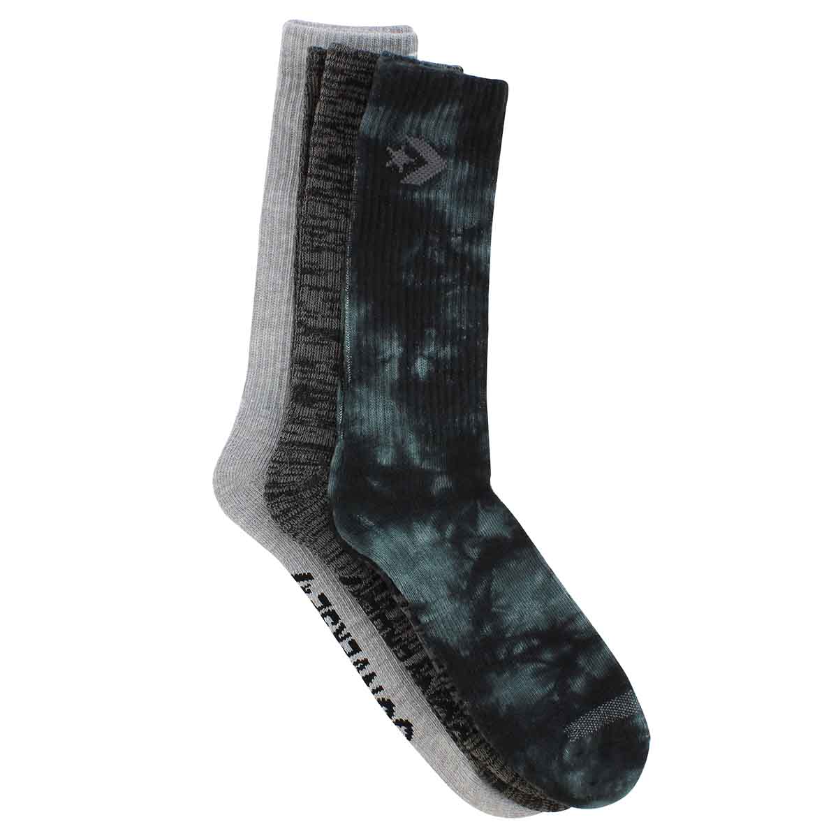 Mns Tiedye Star Chevron mlti sock 3pk