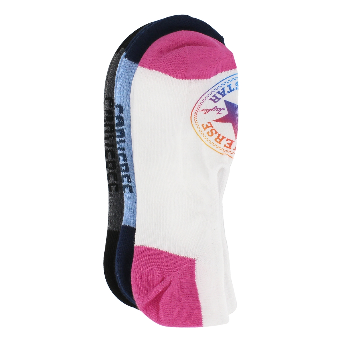 Lds Chuck multi no show sock 3 pk
