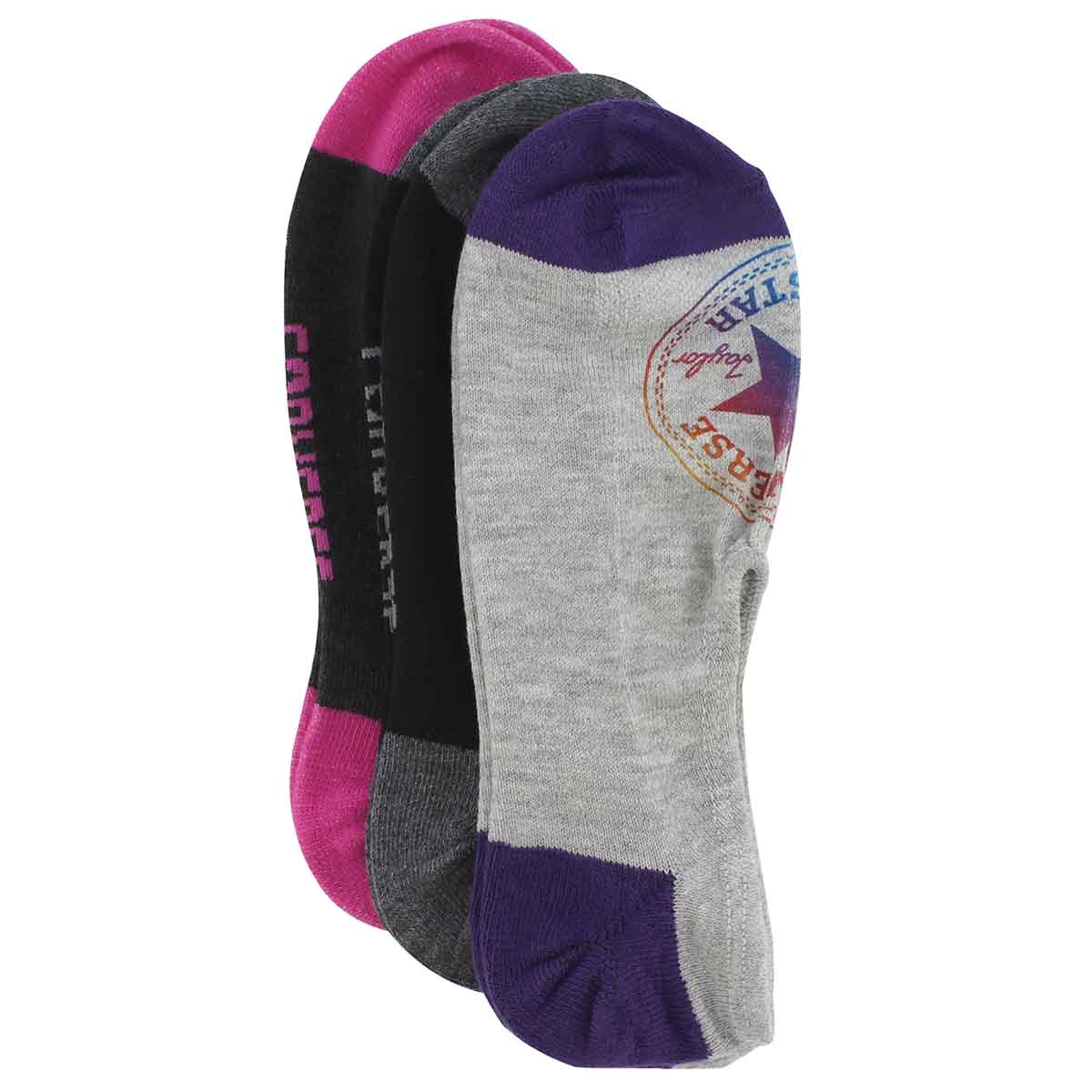 Lds Chuck multi no show 3 pk