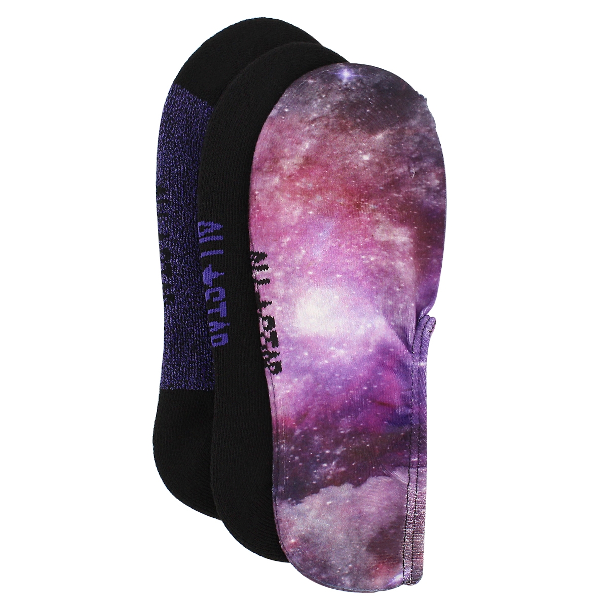 Lds Chucks blk/wht glxy print ankle sock
