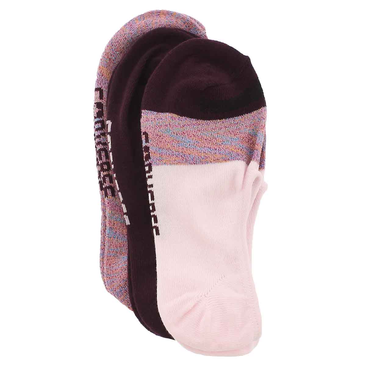 Women's ULTRA LOW sangria 3 pack liner socks