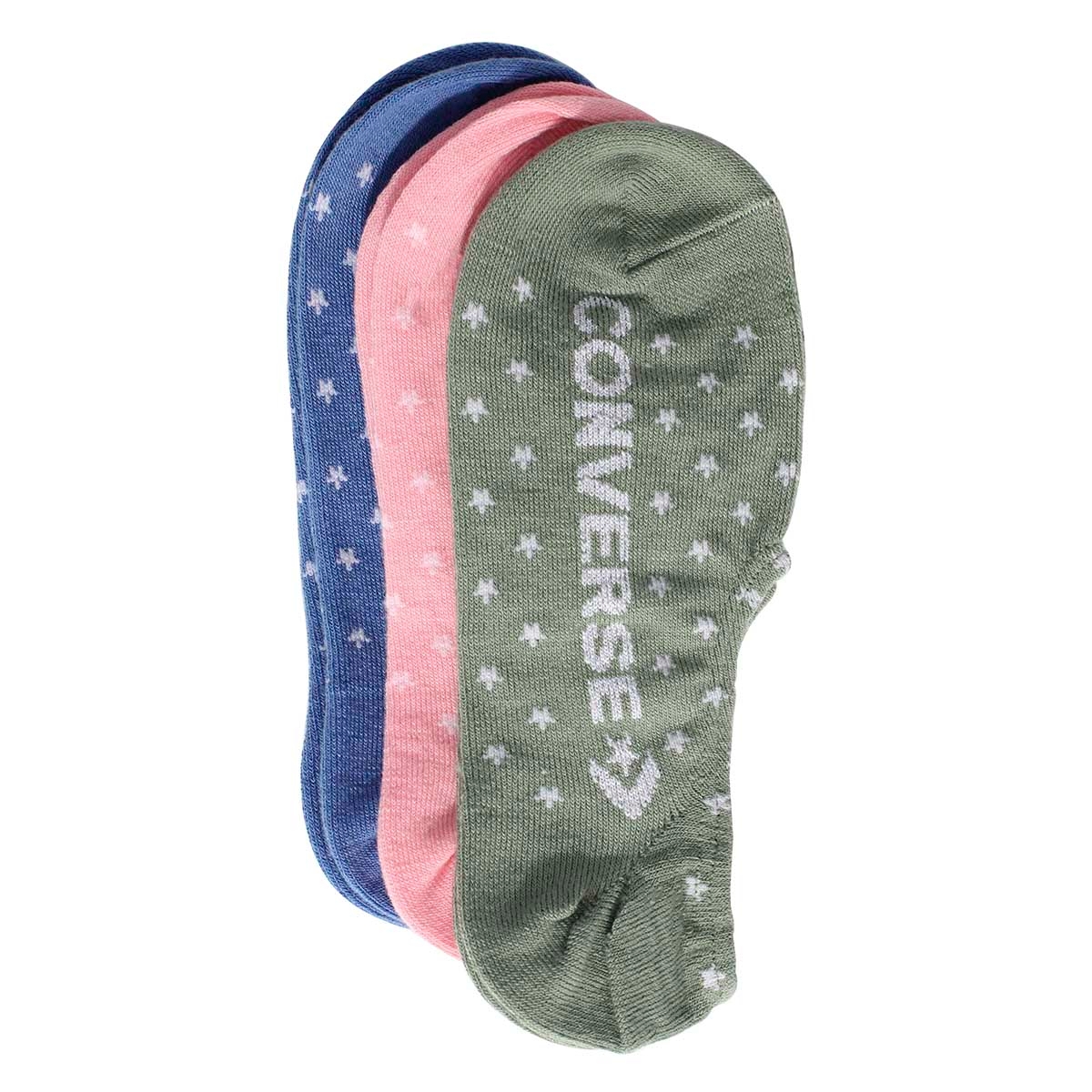 Socq. Starry Converse, mlti, fem. - 3 p.