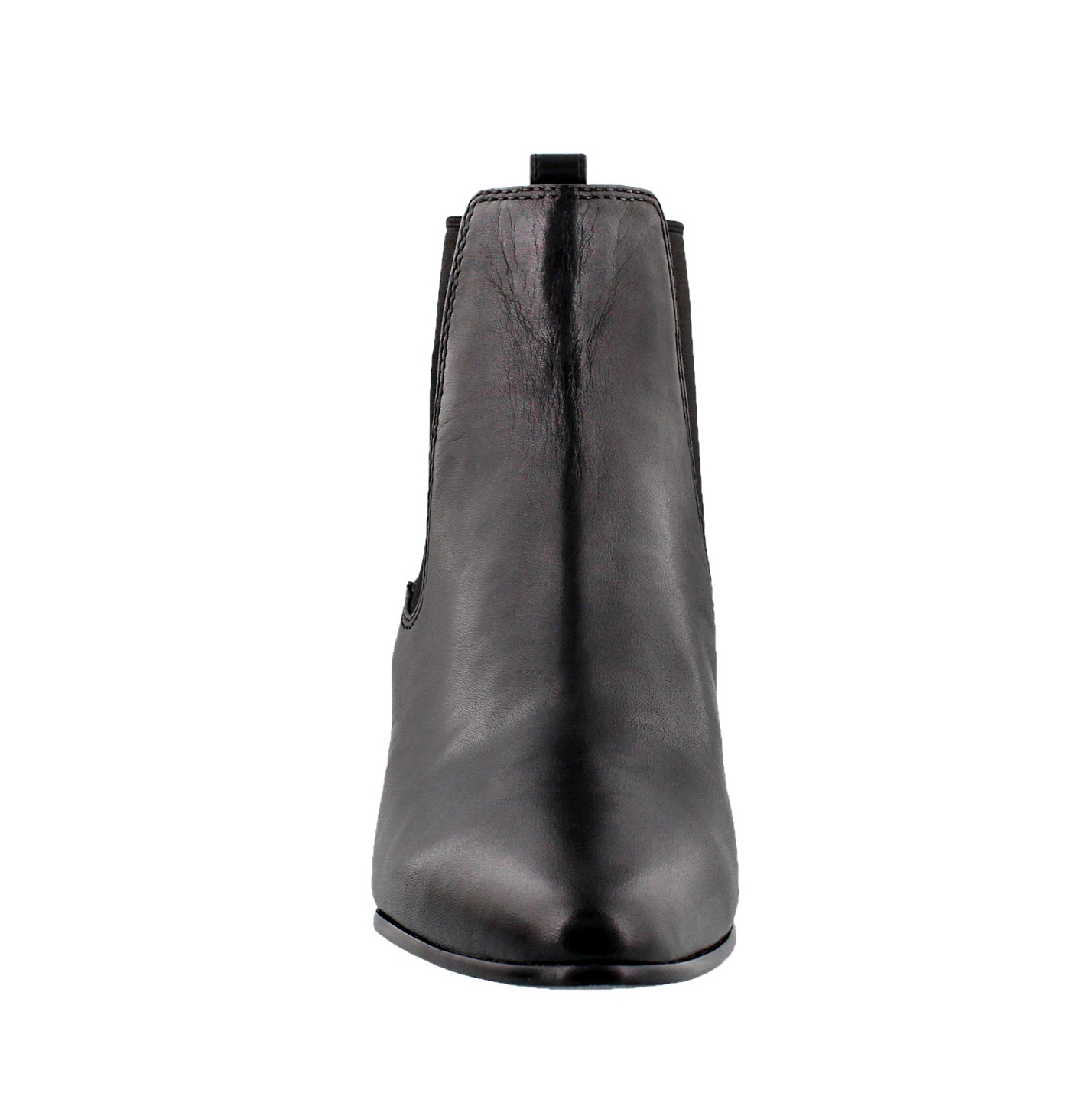 Lds Reesa black leather slip on bootie