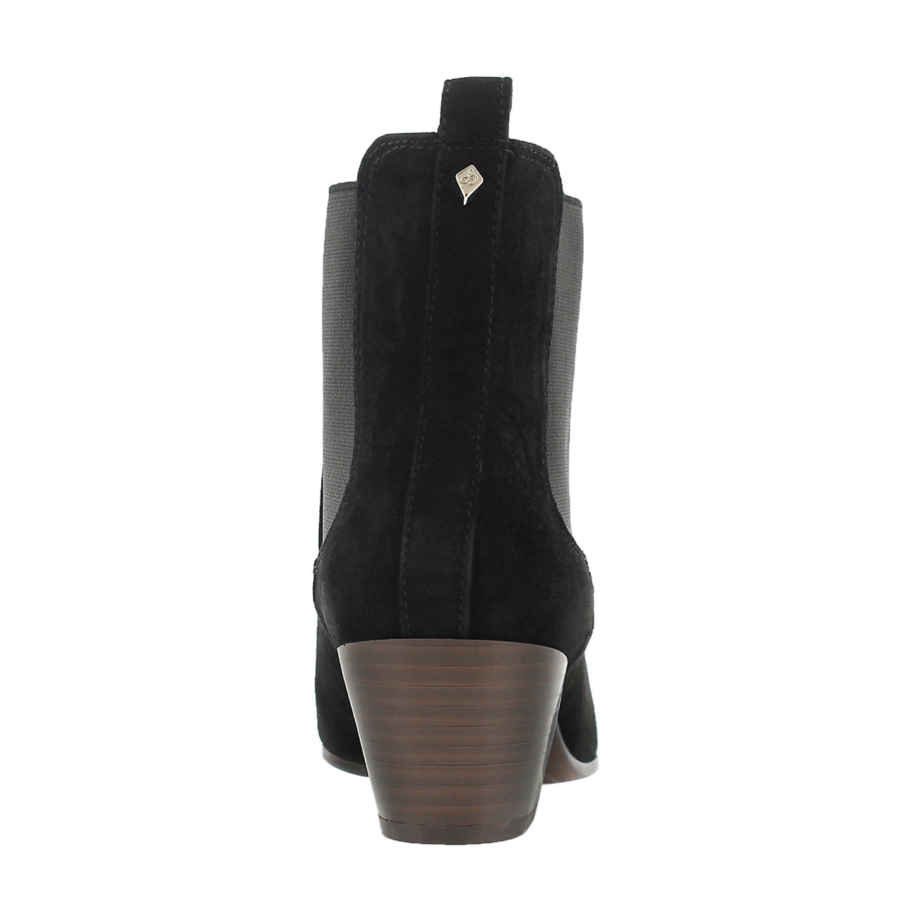 Lds Reesa black suede slip on bootie