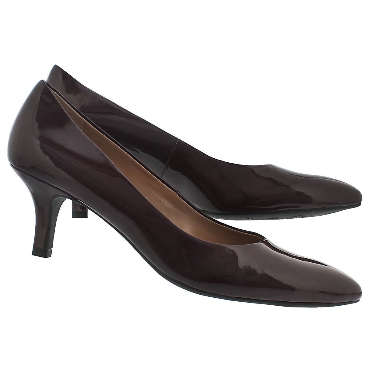 Lds Rema mulberry patent dress heel