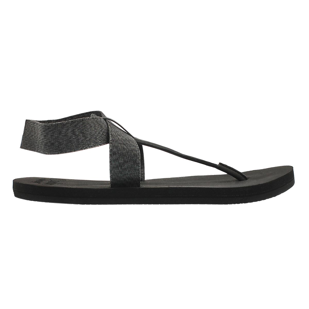 Lds Cushion Moon black thong sandal