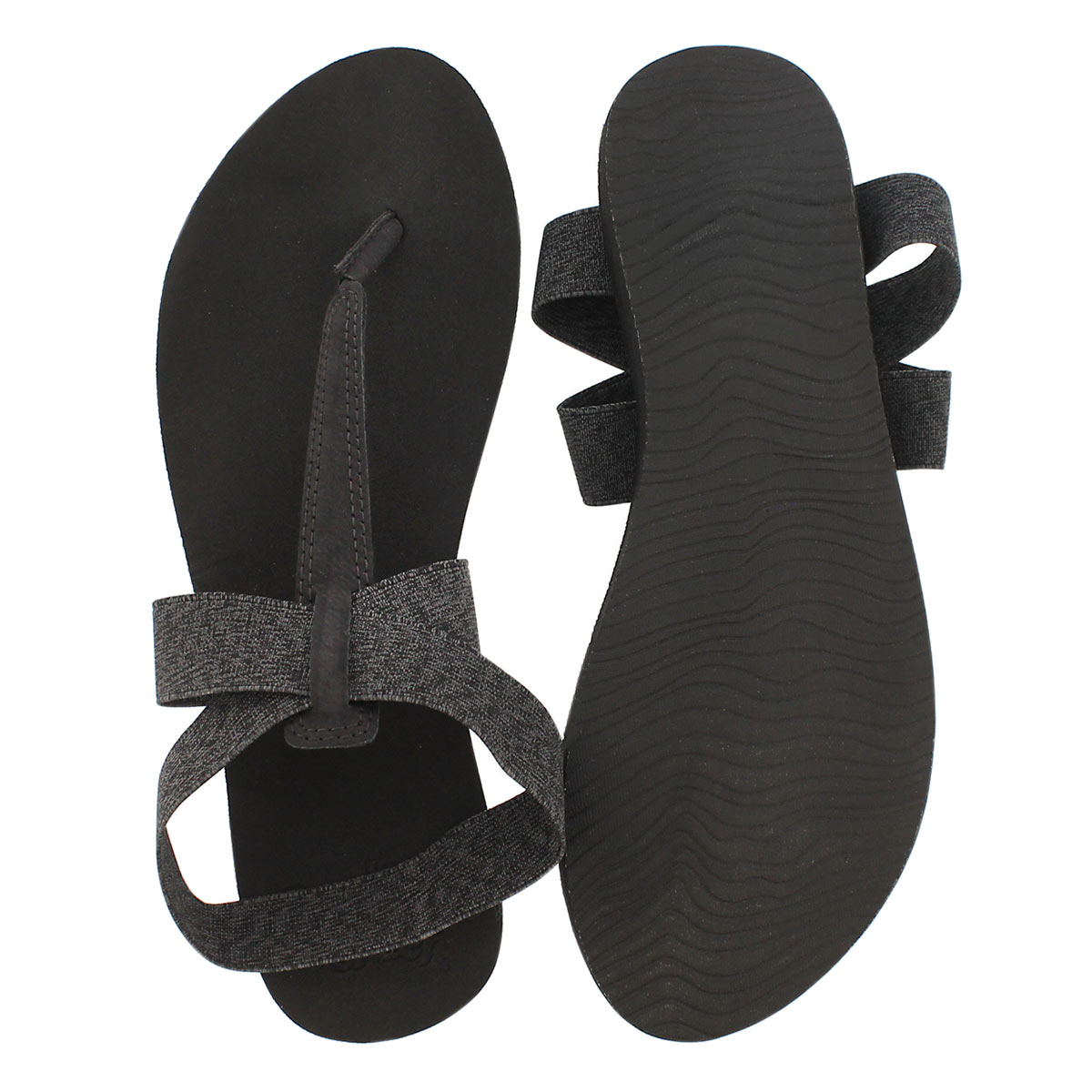 Lds Cushion Moon black thong sandal