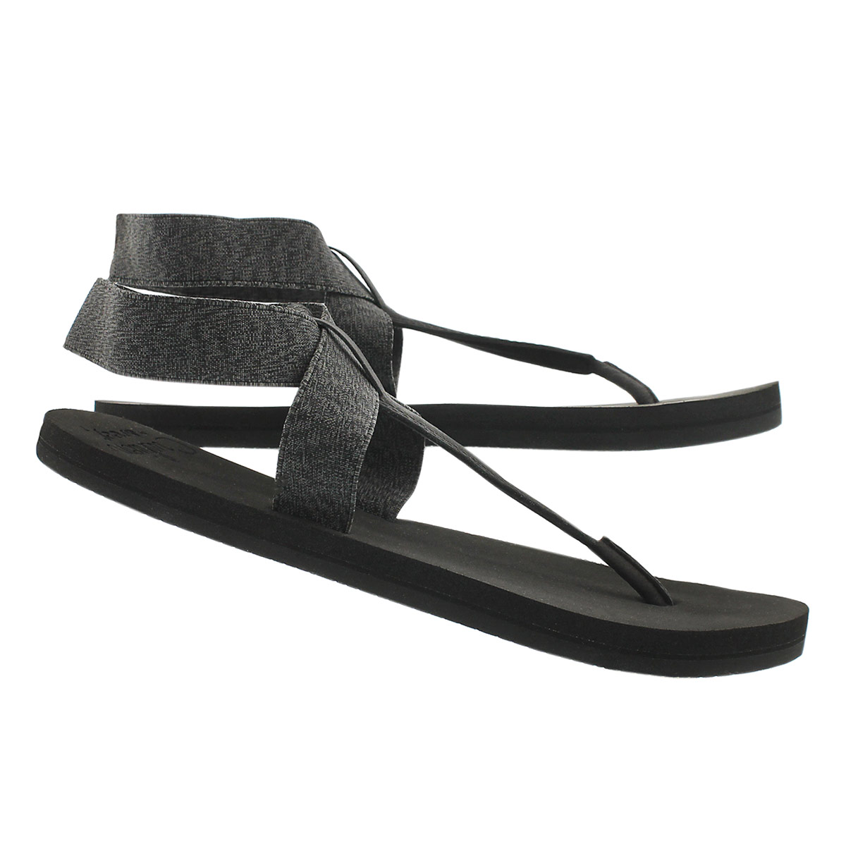 Lds Cushion Moon black thong sandal