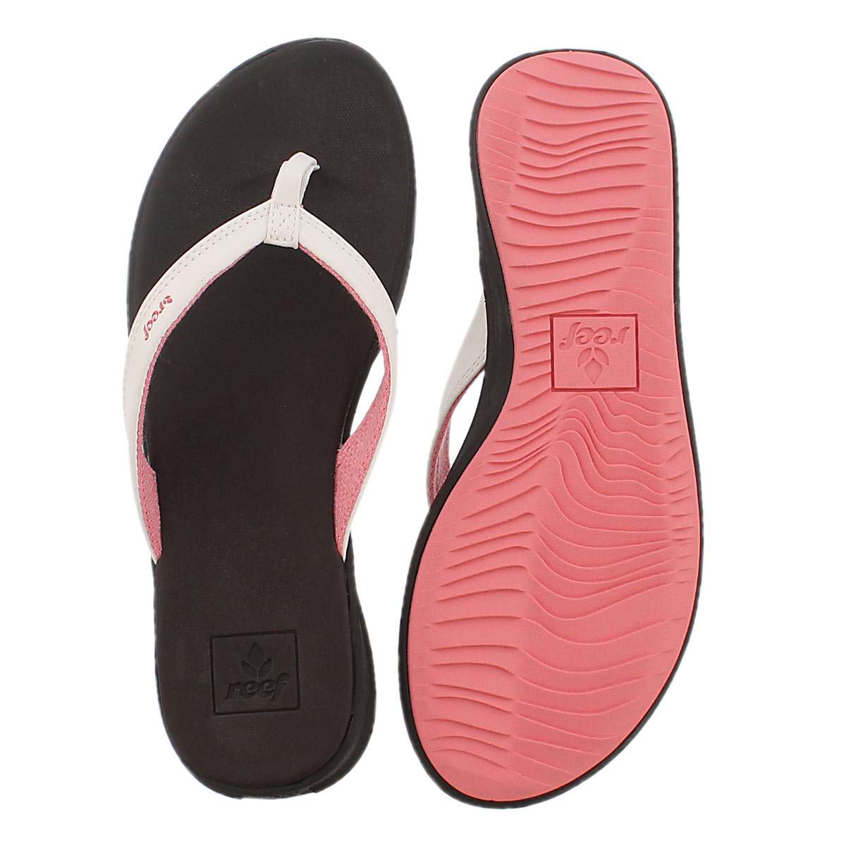 Lds Reef Rover Catch bn/wht thong sandal