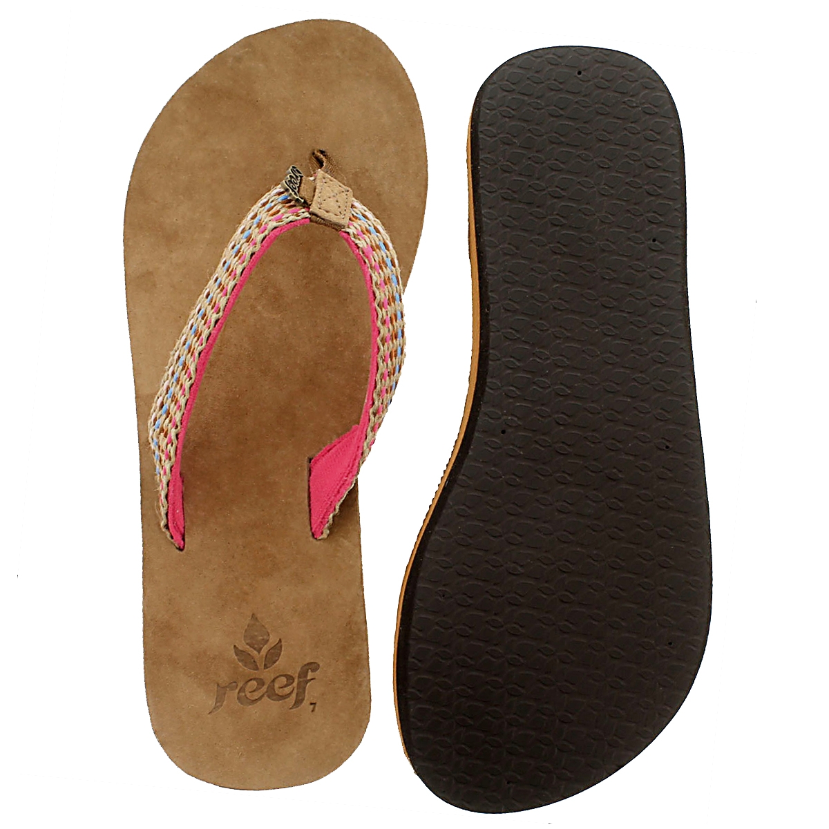 Lds Reef Gypsy Love pink thong sandal