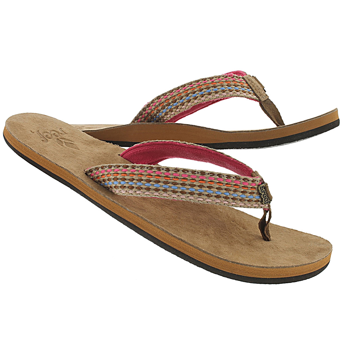 Lds Reef Gypsy Love pink thong sandal