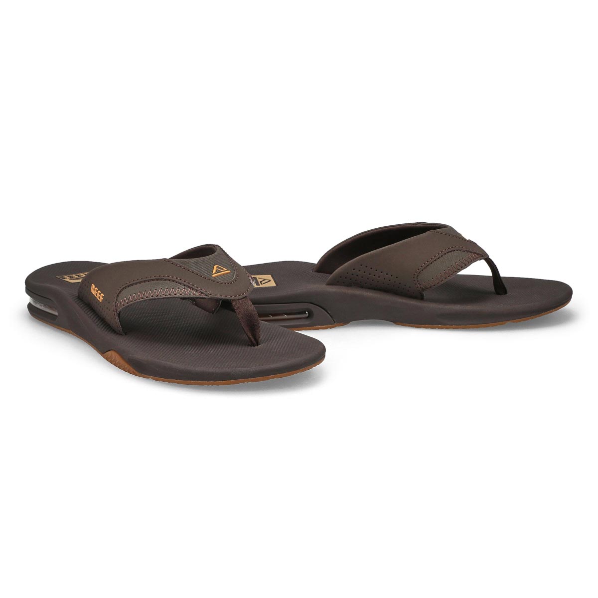 Mns Fanning brown/gum thong sandal