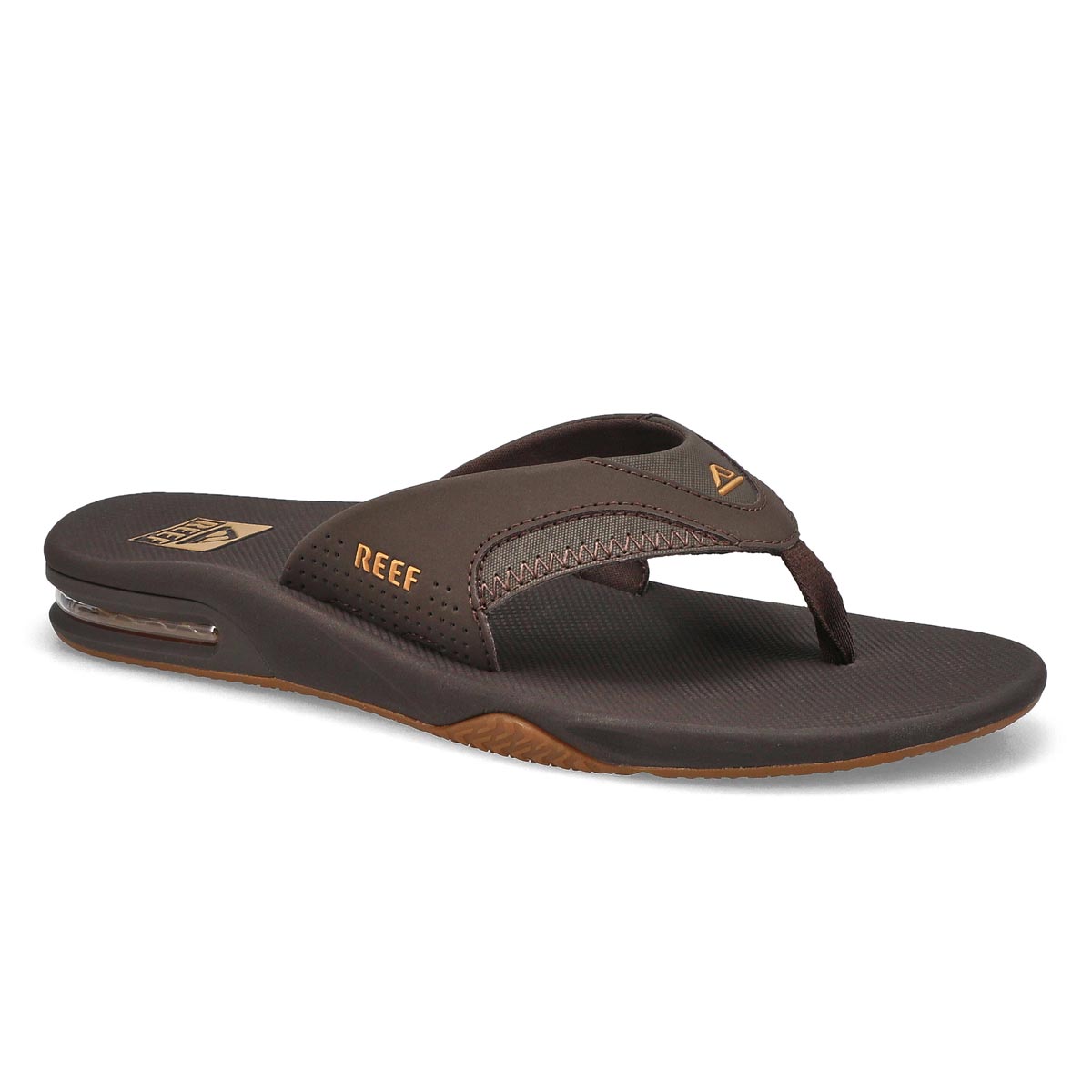Mns Fanning brown/gum thong sandal